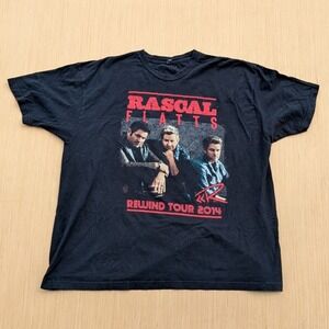 Rascal Flatts Band 2014 Rewind‎ Tour Black Short Sleeve T-Shirt Men's XXL